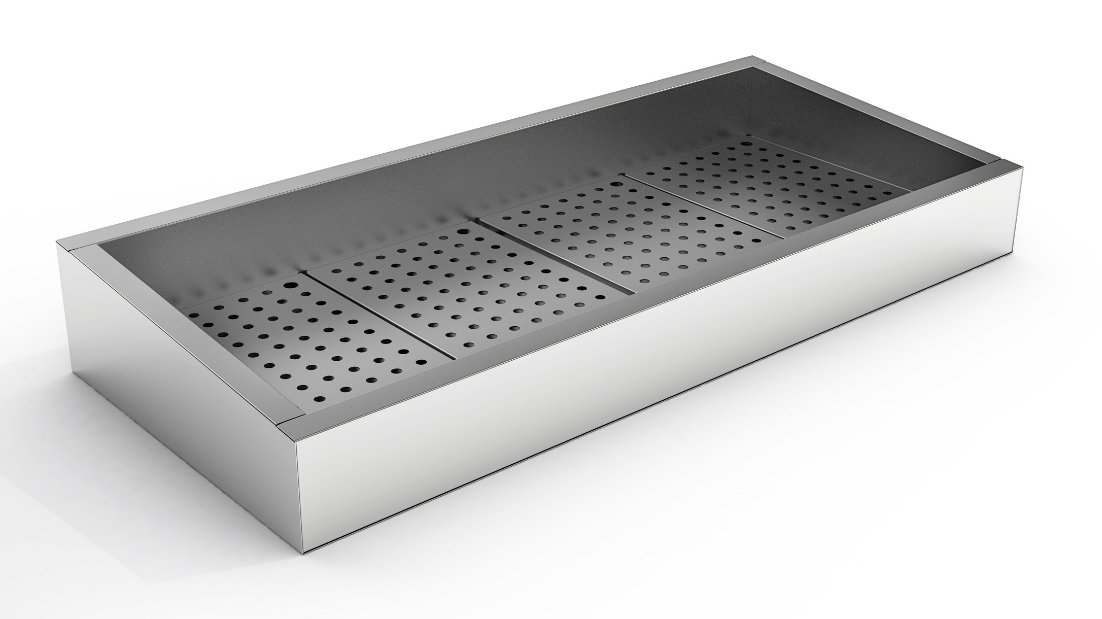 CRUSHED ICE BAK 4/1 GN SCHUIN RVS AISI Crushed ice bakken Victoria